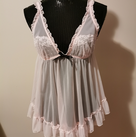 Victoria's Secret Pink Sheer Nightie Size Medium